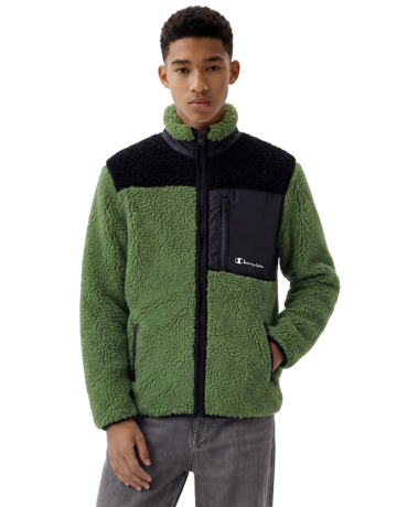 Champion Kids Full Zip Polar Teddy Jacket "Military Green-Black"