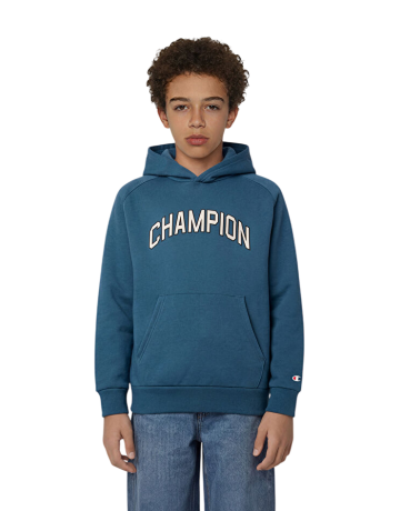 Champion Kids Graphic Logo Main Street Fleece Hooded "Dark Ocean Blue"