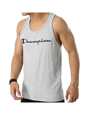 Champion Legacy Baumwolle Kontrast Scrip Logo Tank Top "Grey"