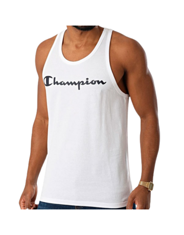 Champion Legacy Baumwolle Kontrast Scrip Logo Tank Top "Weiß"