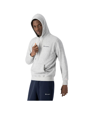 Champion Legacy Drawcord Small Logo Hoodie "Light Grey"