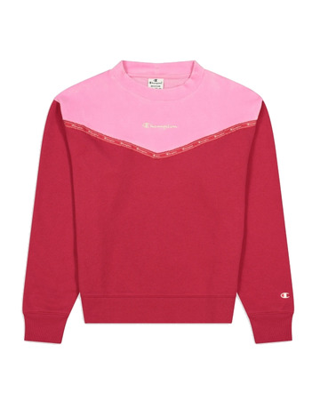 Champion Legacy Besticktes Logo Block Farbe Velour Sweatshirt "Burgundy"
