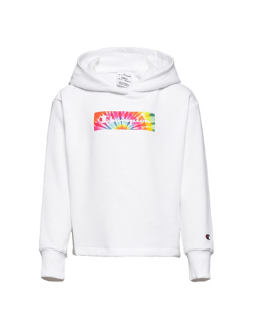 Champion Legacy Grils Scrip Logo Front Rainbow Hoodie "White"