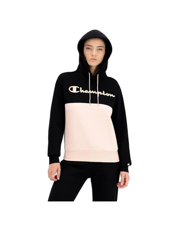 Champion Legacy Layered Script Logo Seamed Hoodie "Black"
