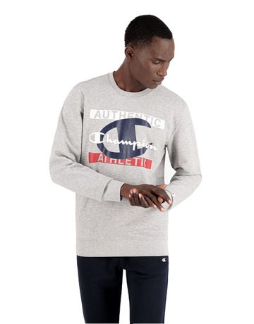 Champion Legacy New York Graphic Print Sweatshirt "Light Grey"