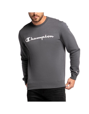 Champion Legacy Scrip Big Logo Crewneck Sweats "Ash Grey"