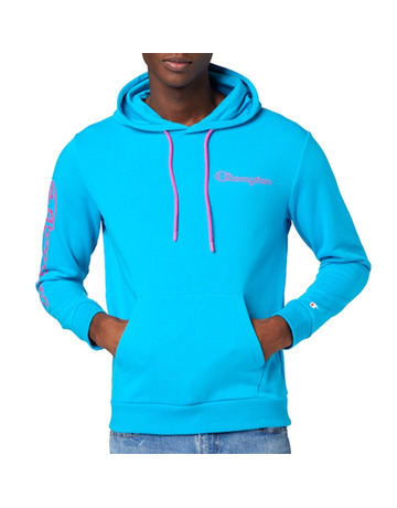 Champion Legacy Spray Neon Kapuzenpullover "Blue Cyan Flour"