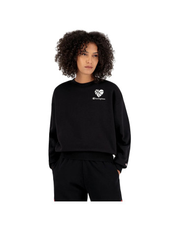 Champion Legacy Wm ́s Myla Logo Love Sweatshirt "Black"