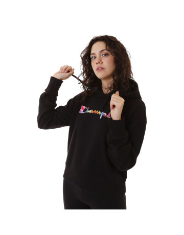 Champion Legacy Wm ́s Script Colors Logo Hoodie "Schwarz"