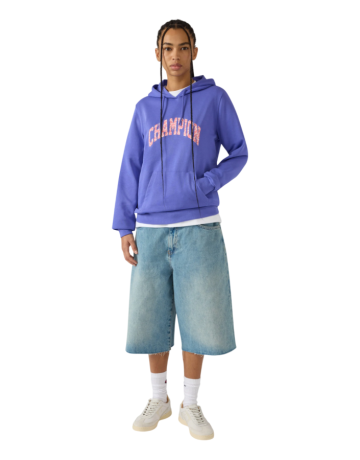 Champion Lightweight Hooded Sweatshirt Graphic Logo "Purple"