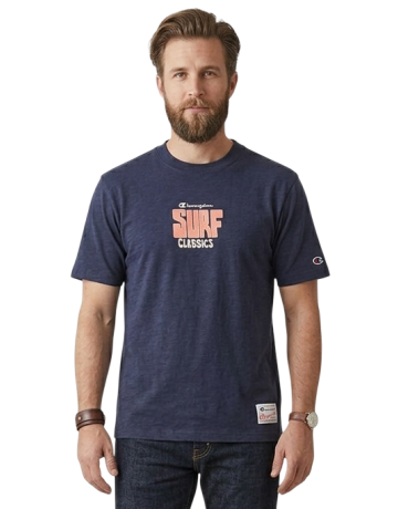 Champion Ocean Side Cotton Graphic Garment Wash T-shirt "Indigo Navy"