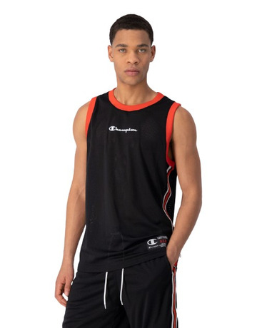 Champion Legacy Retro Basketball Mesh Vest "Black-Red"