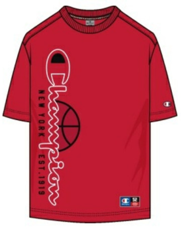 Champion Sport Lifestyle Basketball Big Logo Custom Fit T-Shirt "Red"