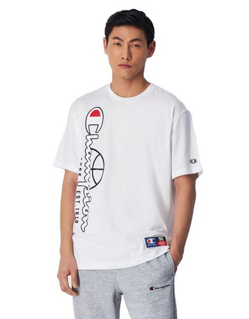 Champion Sport Lifestyle Basketball Big Logo Custom Fit T-Shirt "White"