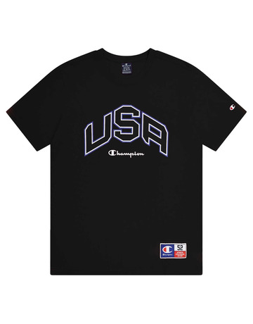 Champion Sport Lifestyle Basketball USA Logo Comfort Fit T-Shirt "Black"