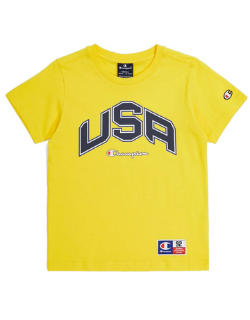 Champion Sport Lifestyle Basketball USA Logo Comfort Fit T-Shirt "Buttercup Yellow"