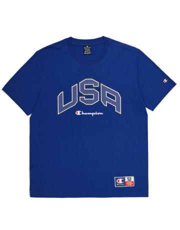 Champion Sport Lifestyle Basketball USA Logo Comfort Fit T-Shirt "Nautical Blue"