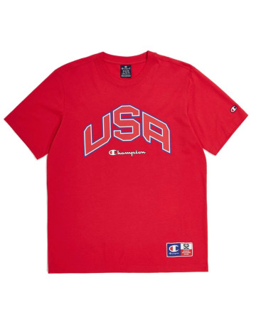 Champion Sport Lifestyle Basketball USA Logo Comfort Fit T-Shirt "Red"