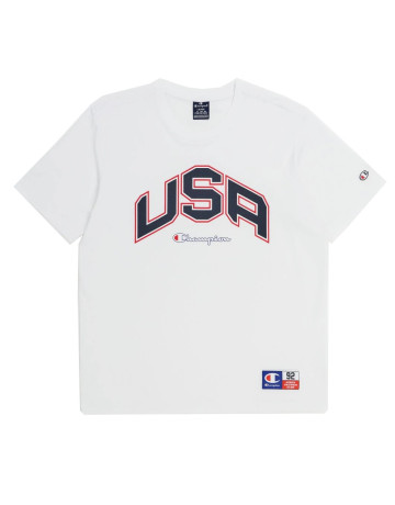 Champion Sport Lifestyle Basketball USA Logo Comfort Fit T-Shirt "White"