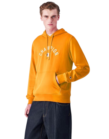 Champion Sport Lifestyle Embroidery Big Logo Hoode Sweatshirt "Autumn Orange"
