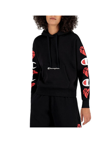 Champion Wm ́s Legacy Logo Ärmel Love Hoodie "Black"