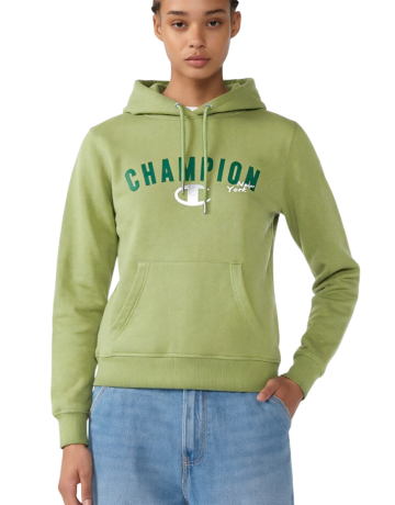 Champion Women’s Graphic Logo NY Hooded Sweatshirt "Avocado"