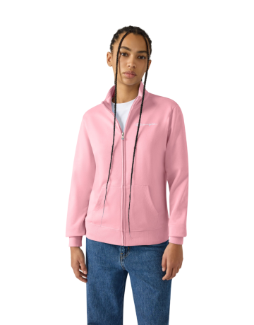 Champion Women’s Lightweight Full Zip Sweatshirt Logo Icons "Pink"