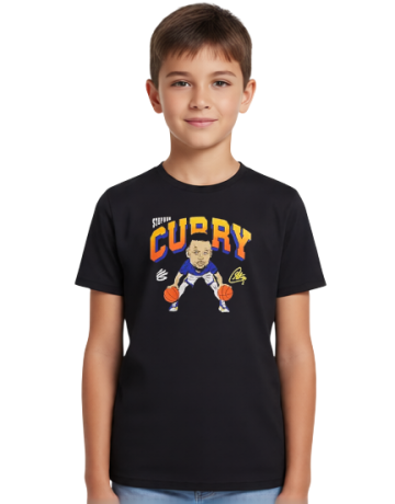 Curry Animated Boy´s T-shirt "Black"