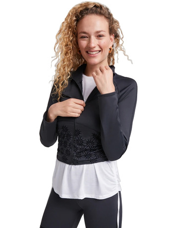 Desigual Flocked Flower Runner Jacke