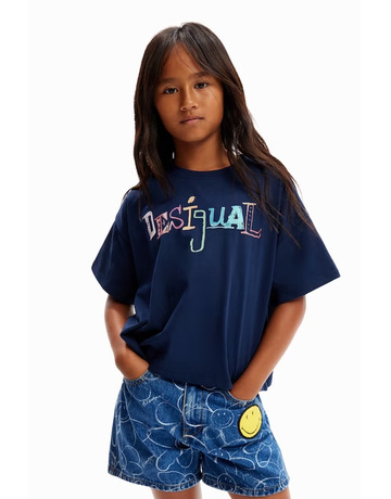 In den Einkaufswagen Desigual Girls Mehrfarbig Logo T-Shirt "Marine" Desigual Girls Mehrfarbig Logo T-Shirt "Marine"