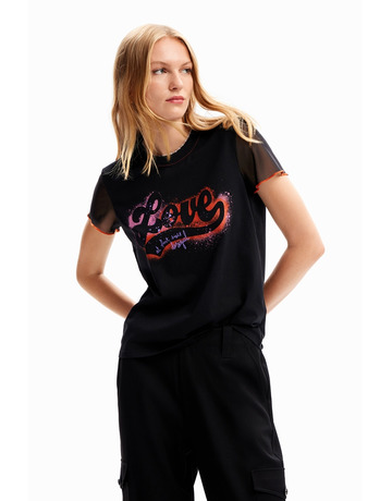 Desigual Graffiti Love T-Shirt "Black"