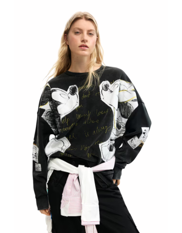 Desigual Mickey and Minnie Mouse sweatshirt "Dark Gray "