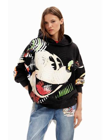 Desigual Oversize Mickey Maus Sweatshirt "Black"