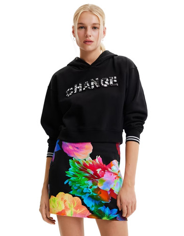 In den Einkaufswagen Desigual Sweatshirt Crop Top Change Desigual Sweatshirt Crop Top Change