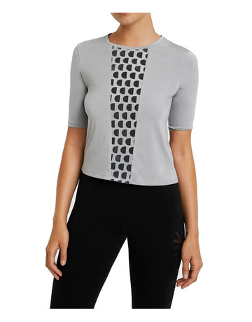 Desigal Tee Ellenbogen Ärmel vorne Mesh