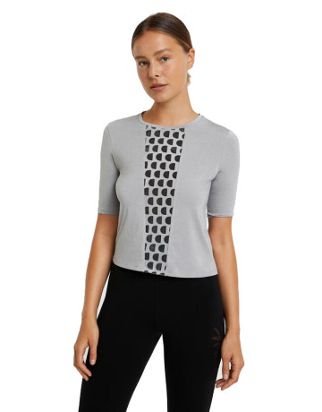 Desigal Tee Ellenbogen Ärmel vorne Mesh