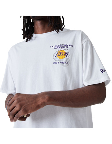 Neu Era NBA L.A. Lakers Basketball Graphic Tee "White"