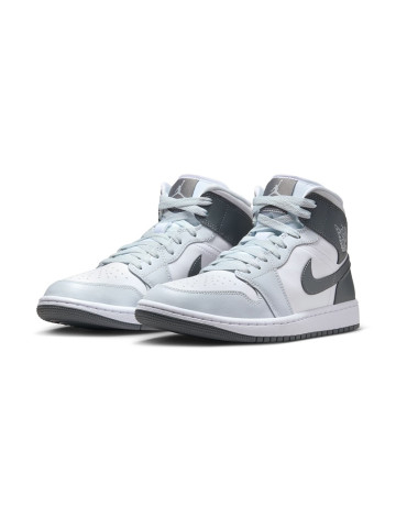 Jordan 1 Mid White "Smoke Grey" (Women's)