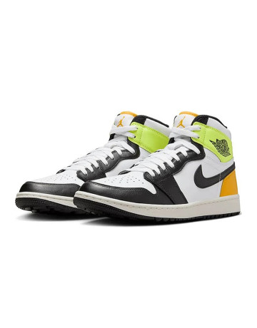 Jordan 1 Retro High G "White University Gold Volt Black"