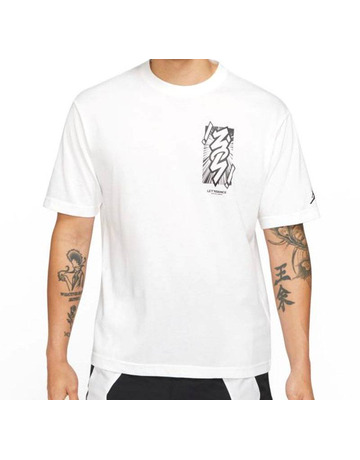Jordan Dri-FIT Zion Herren SS T-Shirt "White-Black"