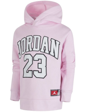 Jordan Girls HBR Logo 23 Fleece Pullover Hoodie "Pink Foam"