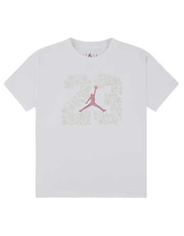 Jordan Girls JDG 23 Floral SS Tee "White-Beige"