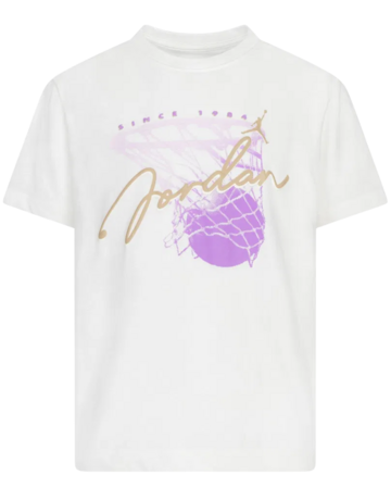 In den Einkaufswagen Jordan Girls JDB Classics Hoop Graphic T-Shirt "Sail" Jordan Girls JDB Classics Hoop Graphic T-Shirt "Sail"