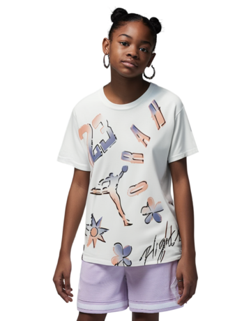 Jordan Girls JDG 23 Throwback SS Tee "White"