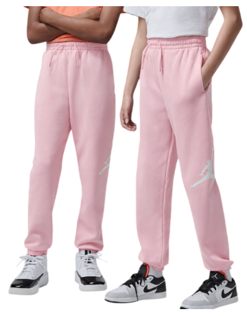 Jordan Girls Jumbo Jumpman Fleece Pants "Pink Foam"