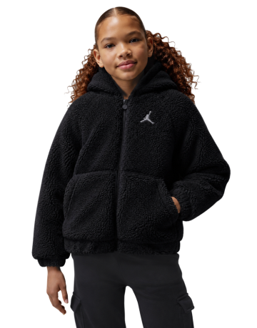 Jordan Girls Jumpman Lo-Light Sherpa Jacket "Black"
