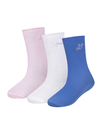 Jordan GIRLS SCALLOPED 3 pack Socks Lightweight "Pink Foam"