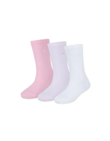 Jordan Girls Super Soft Cozy Socks 3pk Kids "Pink /Whie"