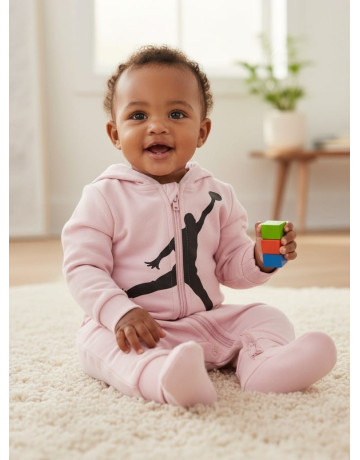 Jordan Infants Air Jumpman Hooded Coverall "Foam Pink"