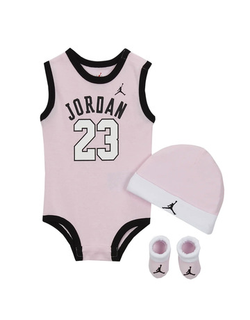 Jordan Infants J23 Jersey/hat/bodysuit/bootie 3 Stück Set (0-6M) "Pink"